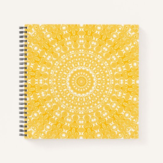 Carnet Motif Géométrique Mandala Doré (Devant)