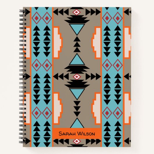Carnet Motif géométrique mexicain Aztec (Devant)
