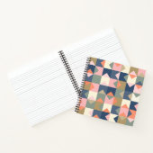 Carnet Motif géométrique mignon en marine et corail (Intérieur)