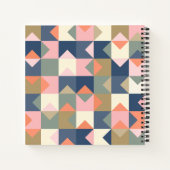 Carnet Motif géométrique mignon en marine et corail (Dos)