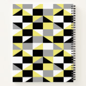 Carnet Motif géométrique moderne gris-noir (Dos)