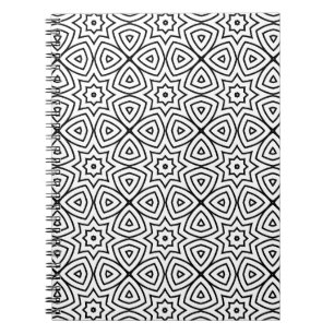 Carnet Motif géométrique moderne noir et blanc