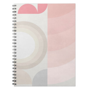 Carnet Motif géométrique moderne rose vif