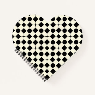 Carnet Motif géométrique noir et blanc avec cercles