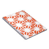 Carnet Motif géométrique orange et blanc (Côté Droit)