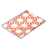 Carnet Motif géométrique orange et blanc (Côté gauche)