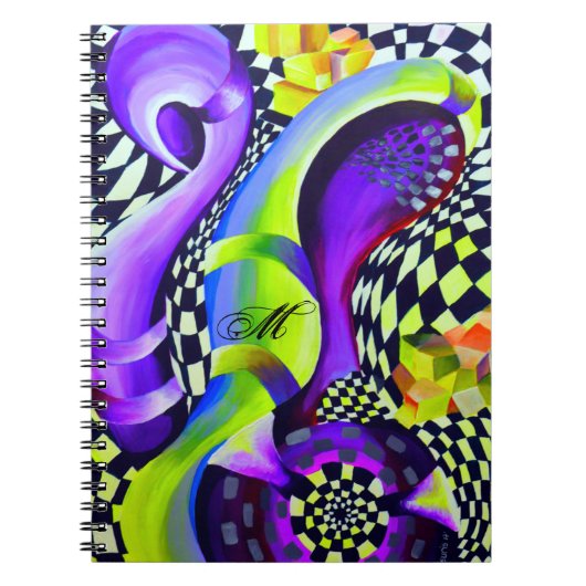 Carnet motif géométrique rétro des années 80 (Devant)