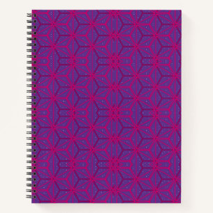 Carnet Motif géométrique rétro rose