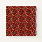 Carnet Motif géométrique rouge / Impression indienne (Dos)