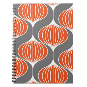 Carnet Motif géométrique sans couture avec des lignes ond