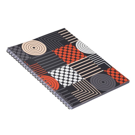 Carnet Motif géométrique sans couture coloré moderne (Côté Droit)