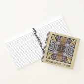 Carnet Motif géométrique sans couture marron et mauve (Intérieur)