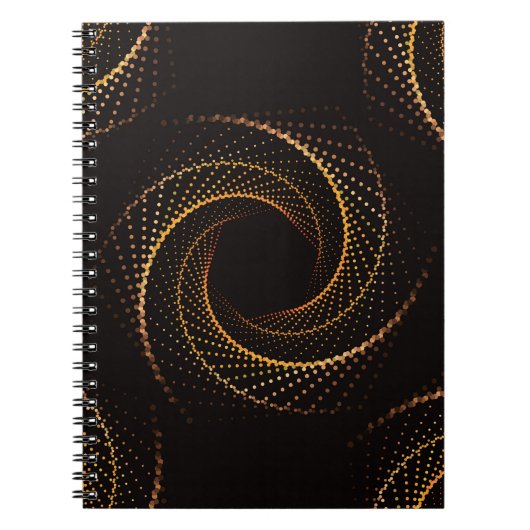 Carnet Motif géométrique sans soudure de points d'or (Devant)