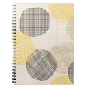 Carnet Motif géométrique transparent avec cercles roses
