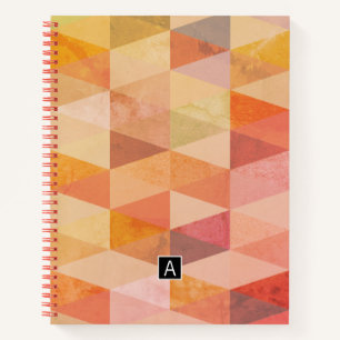Carnet Motif géométrique Triangle doux Monogrammé