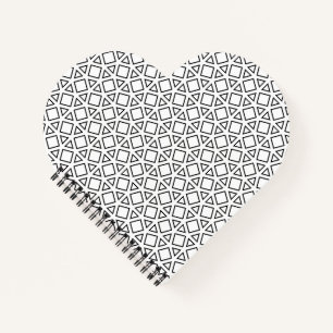 Carnet Motif géométrique triangulaire moderne noir et bla