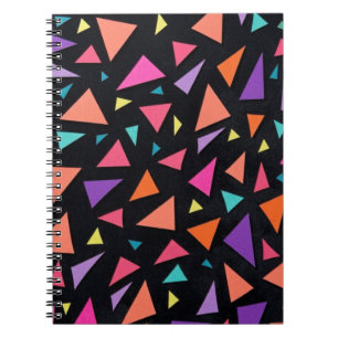 Carnet Motif géométrique triangulaire multicolore