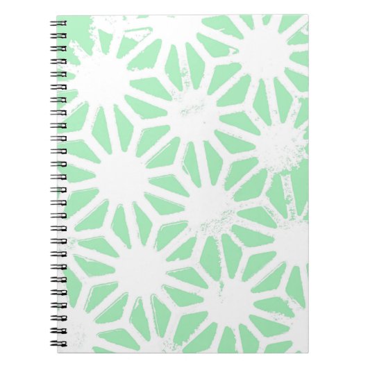Carnet Motif géométrique vert (Devant)