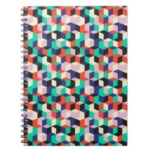 Carnet motif géométrique vintage transparent avec diamant