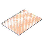 Carnet Motif Gingham Cerise Fuzz pêche (Côté gauche)