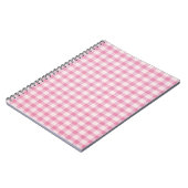 Carnet Motif Gingham Rose Bébé (Côté gauche)