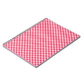 Carnet Motif Gingham Rouge et Blanc Classique Rustique (Côté gauche)