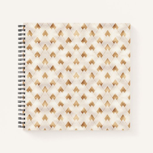Carnet Motif Gold Art déco (Devant)