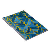 Carnet Motif Gold Blue Grunge (Côté Droit)