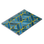 Carnet Motif Gold Blue Grunge (Côté gauche)