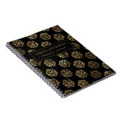 Carnet Motif Gold D20 | Caractère Joueur de rôle Tabletop (Côté Droit)