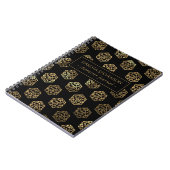 Carnet Motif Gold D20 | Caractère Joueur de rôle Tabletop (Côté gauche)