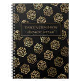 Carnet Motif Gold D20 | Caractère Joueur de rôle Tabletop (Devant)