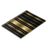 Carnet Motif Gold et Black Stripes (Côté gauche)