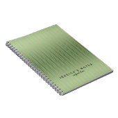 Carnet Motif Gold Et Mint Stripes (Côté Droit)