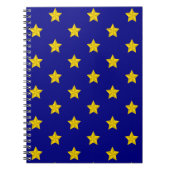Carnet Motif Gold Stars, Bleu Marine, Exclusive (Devant)