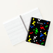 Carnet Motif graphique de jeu vidéo rétro 8 bits (Intérieur)