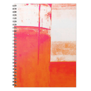 Carnet Motif graphique géométrique orange abstrait modern