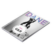 Carnet Motif Great Dane monogrammé et magazine spécial (Côté gauche)