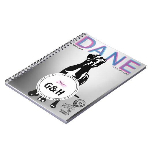 Carnet Motif Great Dane monogrammé et magazine spécial