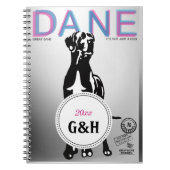 Carnet Motif Great Dane monogrammé et magazine spécial (Devant)