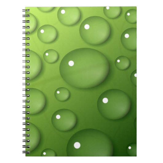 Carnet Motif Green Raindrop (Devant)