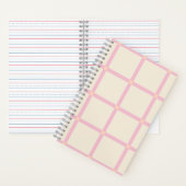 Carnet Motif Grille Beige et Rose Clair (À l'intérieur)