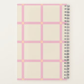 Carnet Motif Grille Beige et Rose Clair (Verso)