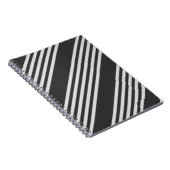 Carnet Motif gris clair et charbon cinq bandes (Côté Droit)
