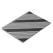 Carnet Motif gris clair et charbon cinq bandes (Côté gauche)