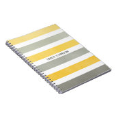 Carnet Motif Gris et Gris et Gris Jaune (Côté Droit)