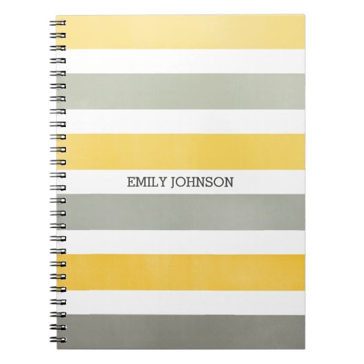 Carnet Motif Gris et Gris et Gris Jaune (Devant)