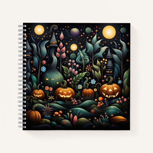 Carnet Motif Halloween génial avec Citrouille orange (Devant)
