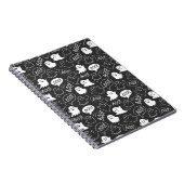 Carnet Motif Halloween Mignon B&W à Dessin Animé (Côté Droit)