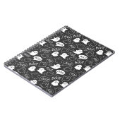 Carnet Motif Halloween Mignon B&W à Dessin Animé (Côté gauche)